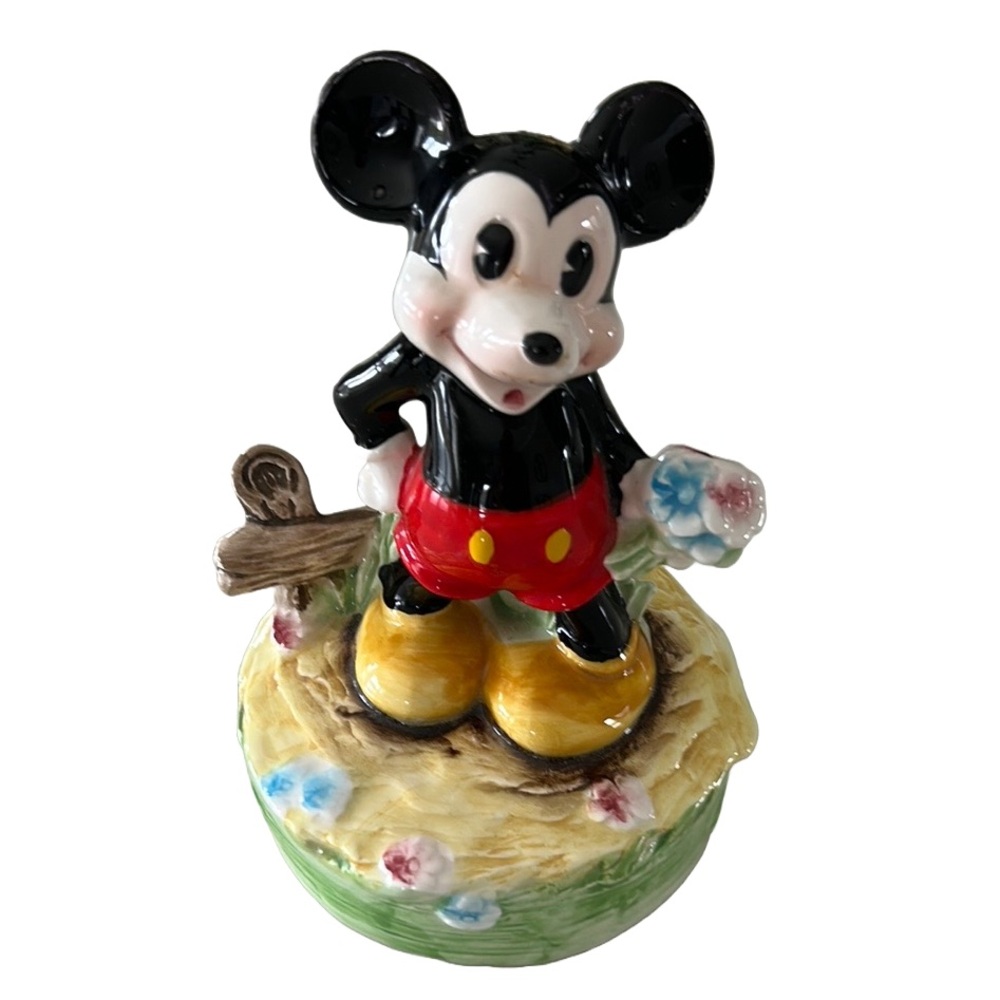 Vintage Schmid Walt Disney Mickey Mouse Musical Figurine